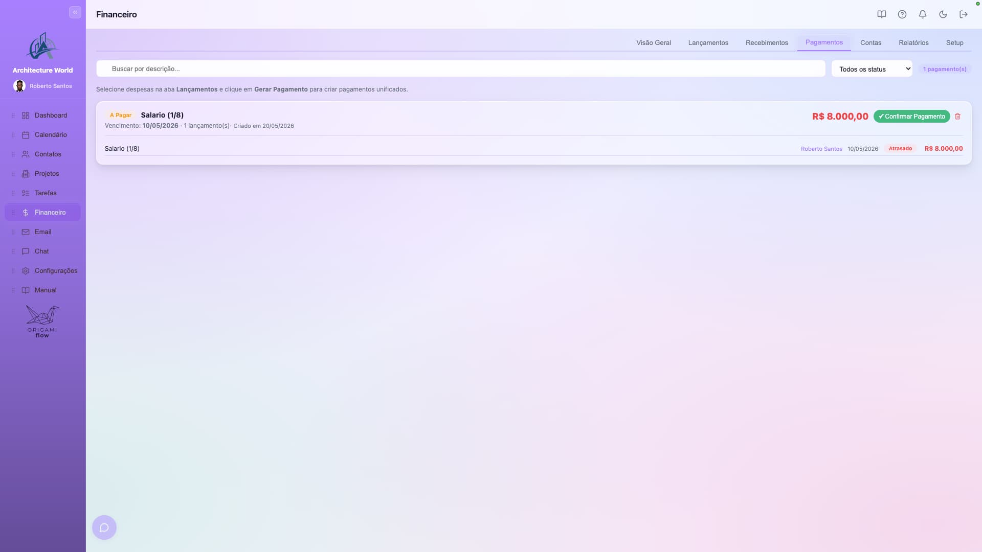 Financeiro — Pagamentos