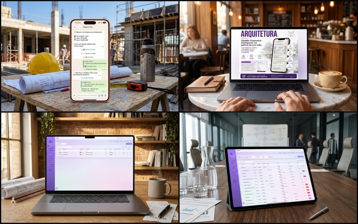 WhatsApp + IA na Arquitetura: Como Automatizar Lançamentos de Obras e Reembolsos