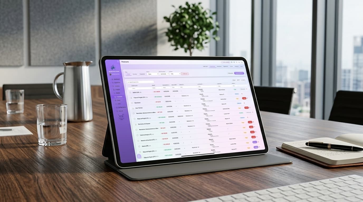 Lançamentos Financeiros por Tablet