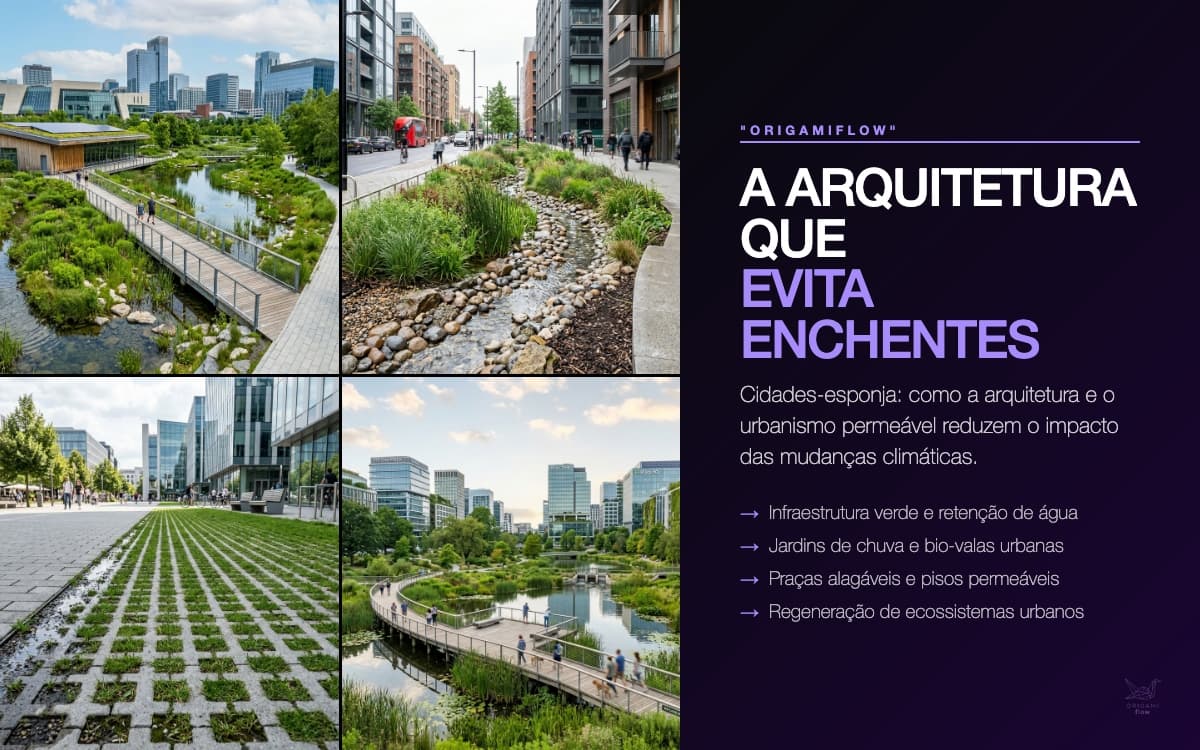Cidades-Esponja: A Arquitetura Urbana que Evita Enchentes e Reduz Danos Climáticos