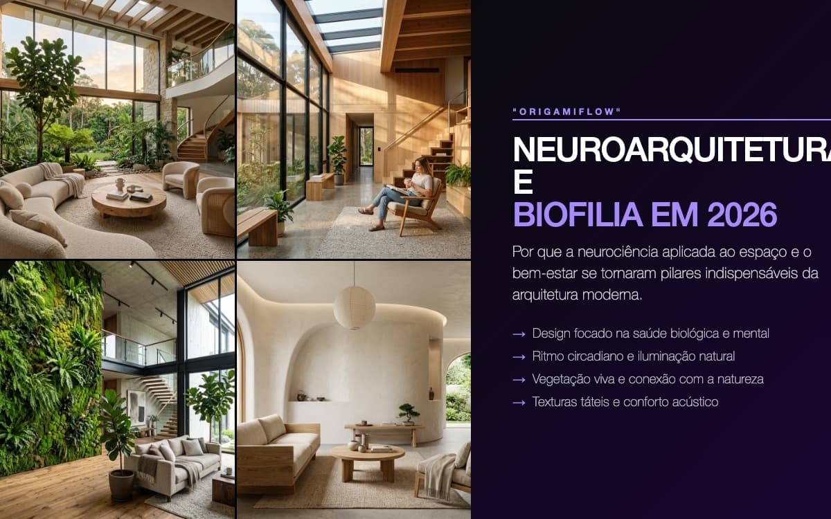 Neuroarquitetura e Biofilia: O Protagonismo do Bem-Estar nos Projetos em 2026