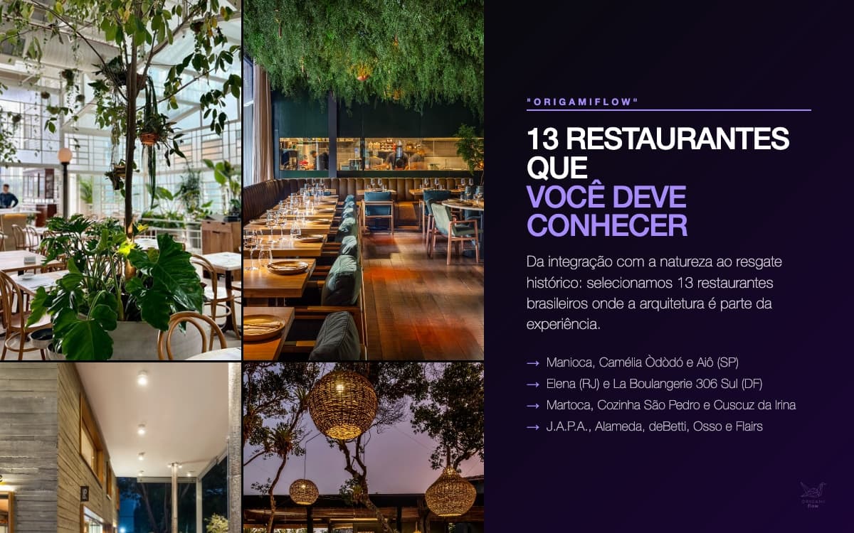 13 Projetos de Restaurantes Brasileiros que Todo Arquiteto Deveria Conhecer
