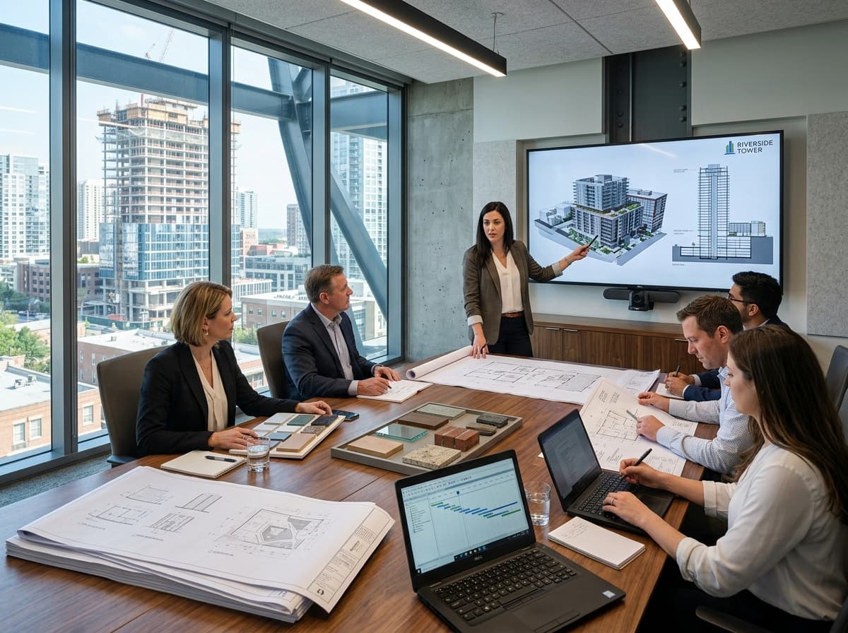 Apresentação de projeto e alinhamento executivo com clientes e consultores
