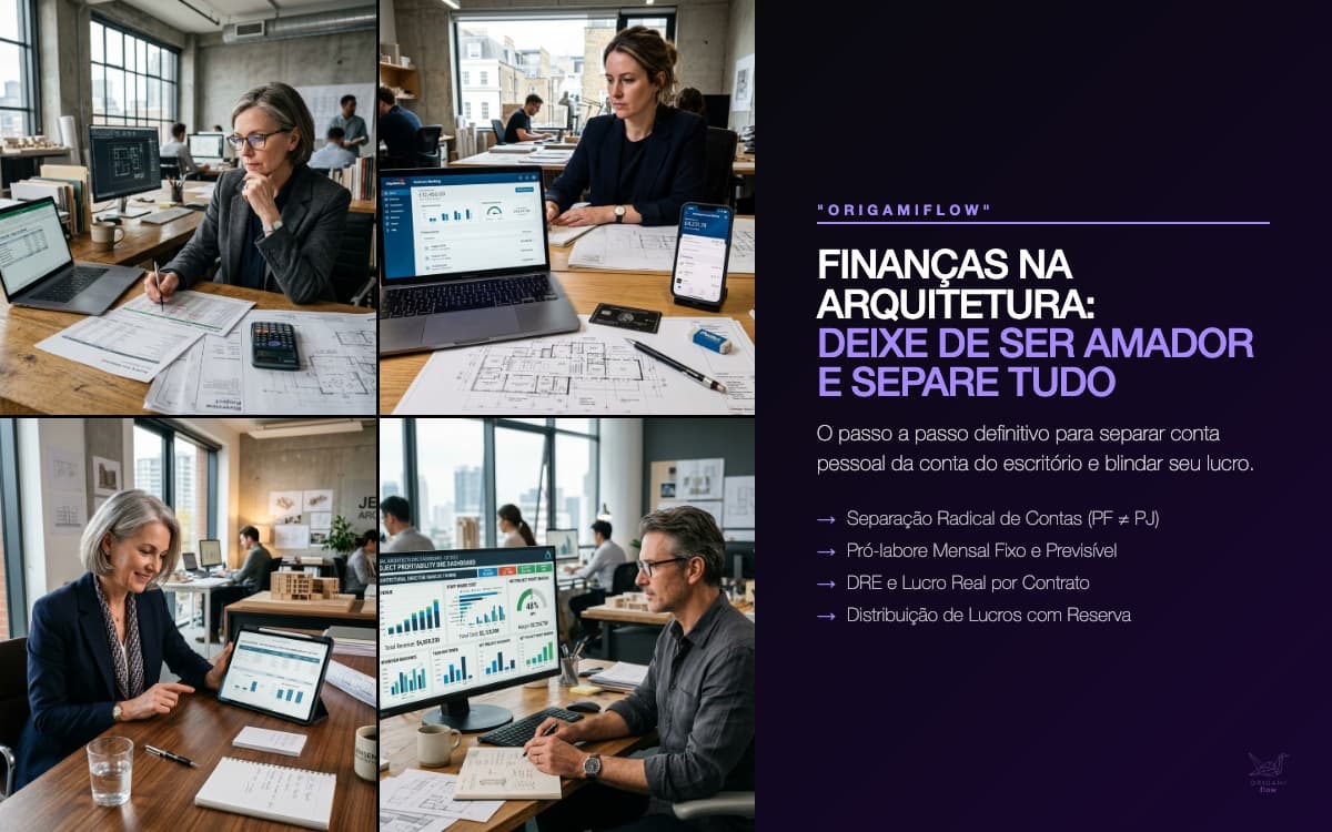 Divisão do Financeiro Pessoal e da Empresa na Arquitetura: Como Deixar o Amadorismo