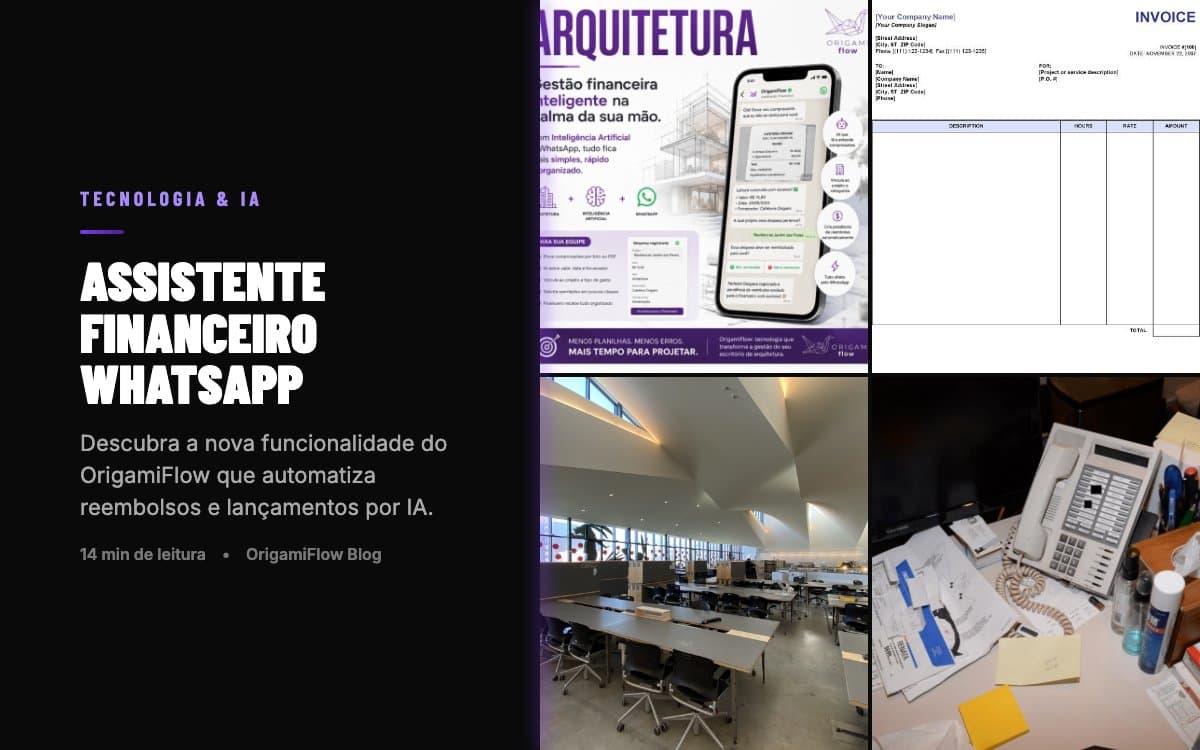 Assistente Financeiro via WhatsApp no OrigamiFlow